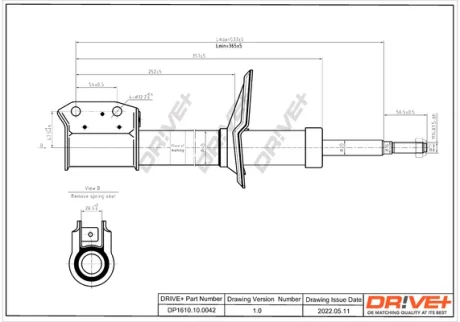 Drive+ Амортизатор (передній) Dacia /Renault Logan MCV 04- (Газ) DR!VE+ DP1610.10.0042