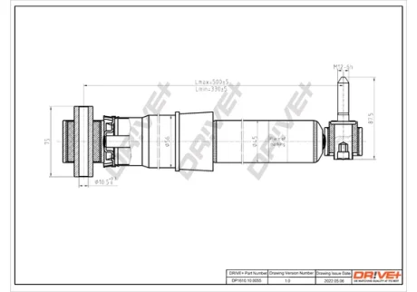 Drive+ Амортизатор (задній) Renault Grand Scenic III 09- (Газ) DR!VE+ DP1610.10.0055