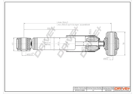 Drive+ Амортизатор (задній) MB A-class (W168) 97-04 (Газ) DR!VE+ DP1610.10.0098