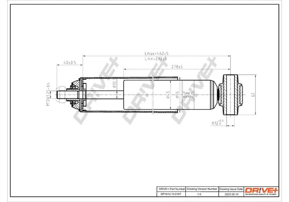Drive+ Амортизатор (задній) PEUGEOT 308 II [2013], 308 SW II [2014] REAR DR!VE+ DP1610.10.0107 (фото 1)