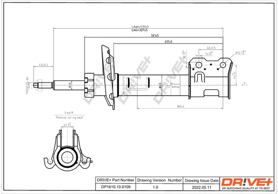 Drive+ Амортизатор DR!VE+ DP1610.10.0109 (фото 1)