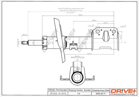 Drive+ Амортизатор (передній) Renault Scenic III 09- (Газ) DR!VE+ DP1610.10.0116