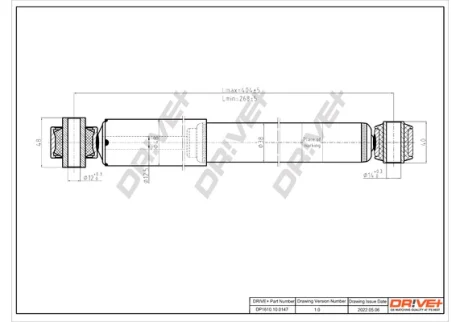 Drive+ Амортизатор (задній) Opel Combo 01- (ГАЗ) DR!VE+ DP1610.10.0147