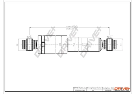 Drive+ Амортизатор (задній) VW T5 03- (ГАЗ) DR!VE+ DP1610.10.0165