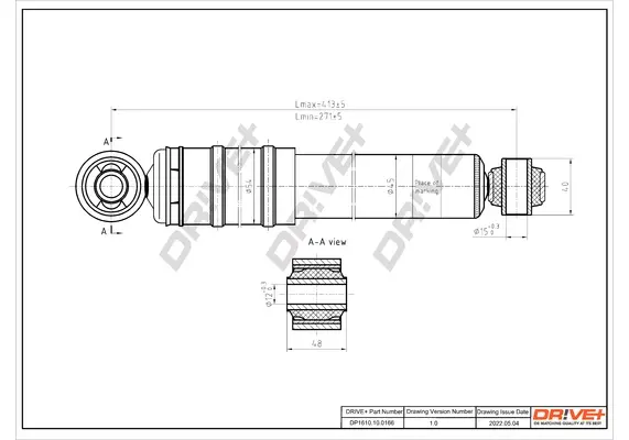 Drive+ - Амортизатор OPEL ZAFIRA / ZAFIRA FAMILY B DR!VE+ DP1610.10.0166 (фото 1)