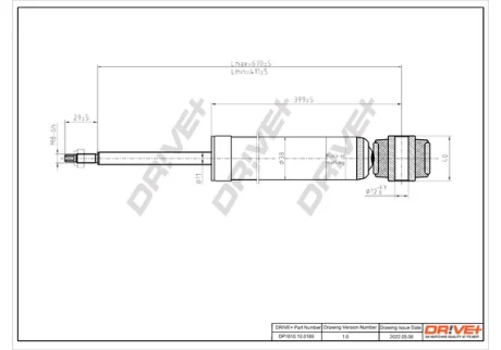 Drive+ Амортизатор (задній) Ford Fiesta/Mazda 2 07- DR!VE+ DP1610.10.0189