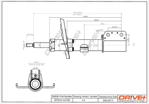 Drive+ Амортизатор (передній) RENAULT CAPTUR 6.13- DR!VE+ DP1610.10.0192 (фото 1)