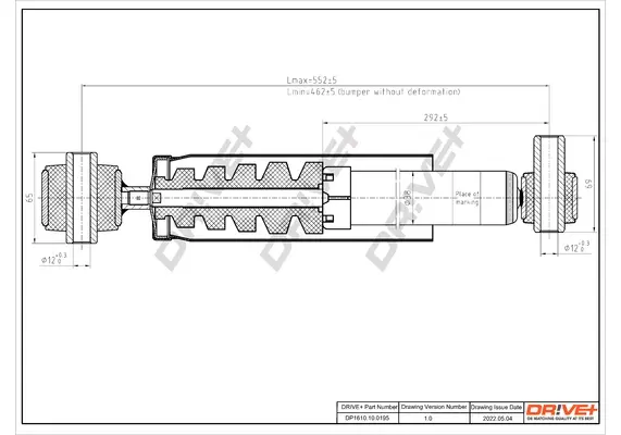 Drive+ Амортизатор (задній) Renault Laguna II 01- (Газ) DR!VE+ DP1610.10.0195 (фото 1)
