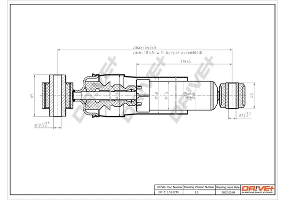 Drive+ Амортизатор (задній) Renault Laguna 07-15 DR!VE+ DP1610.10.0213 (фото 1)