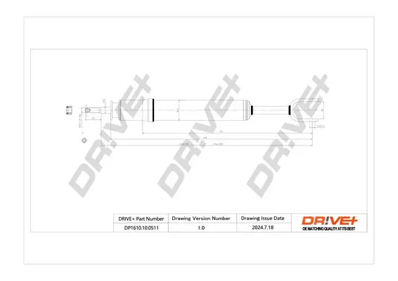 Drive+ - Амортизатор VW PASSAT B5.5 DR!VE+ DP1610.10.0511 (фото 1)