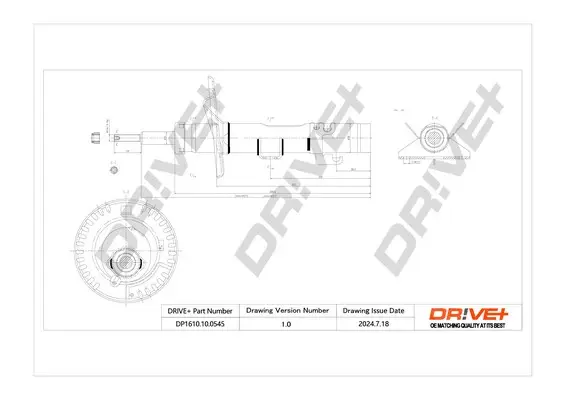 Drive+ - Амортизатор VW TRANSPORTER T6 Van DR!VE+ DP1610.10.0545 (фото 1)