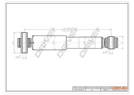 Drive+ - Амортизатор FORD FOCUS III Turnier DR!VE+ DP1610.10.0574