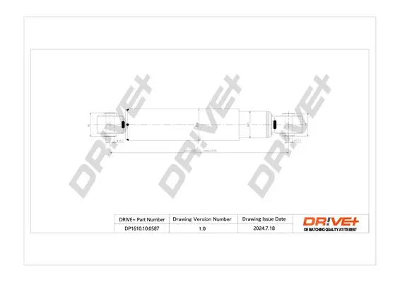 Drive+ - Амортизатор VW CADDY III Box Body/MPV DR!VE+ DP1610.10.0587 (фото 1)