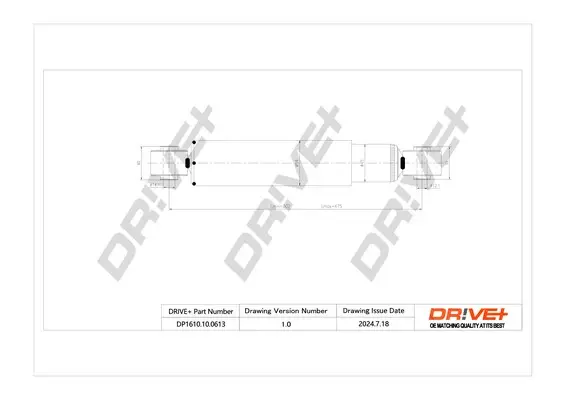 Drive+ - Амортизатор VW CADDY III MPV DR!VE+ DP1610.10.0613 (фото 1)