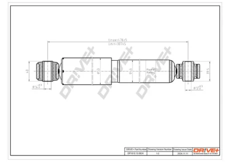 Drive+ - Амортизатор VW CADDY III Box Body/MPV DR!VE+ DP1610.10.0624