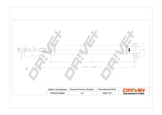 Drive+ - Амортизатор CHEVROLET AVEO / KALOS Hatchback DR!VE+ DP1610.10.0634 (фото 1)