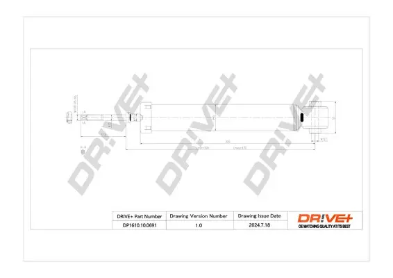 Drive+ - Амортизатор CITROËN C-CROSSER DR!VE+ DP1610.10.0691 (фото 1)