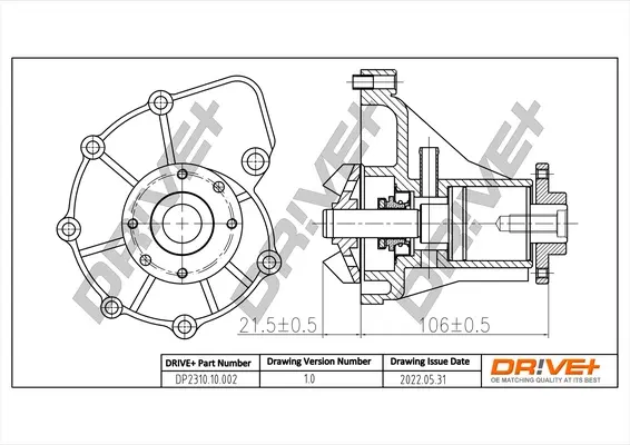 Drive+ Насос охолоджуючої рідини DR!VE+ DP2310.10.002 (фото 1)