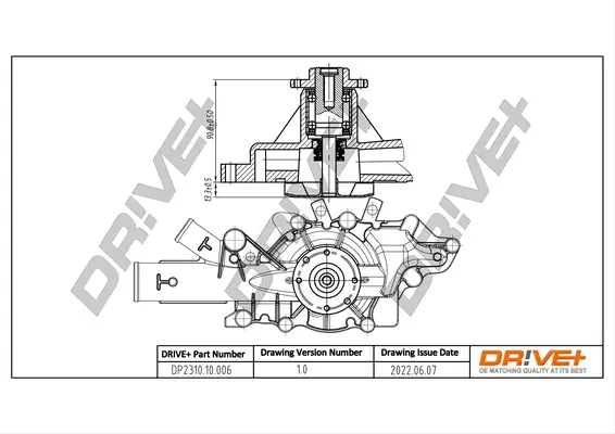 Drive+ Насос охолоджуючої рідини DR!VE+ DP2310.10.006 (фото 1)