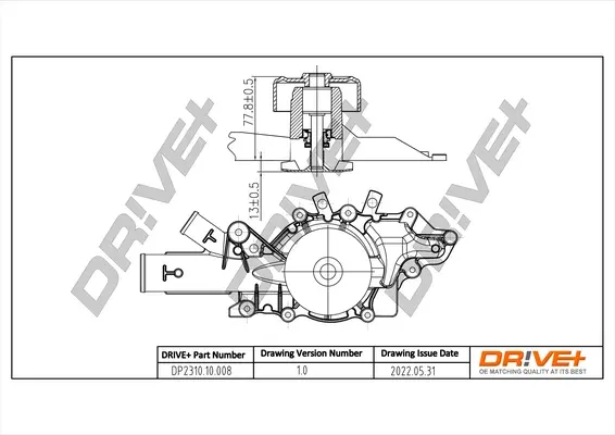 Drive+ Насос охолоджуючої рідини DR!VE+ DP2310.10.008 (фото 1)