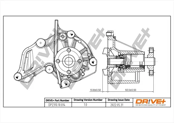 Drive+ Насос охолоджуючої рідини DR!VE+ DP2310.10.014 (фото 1)