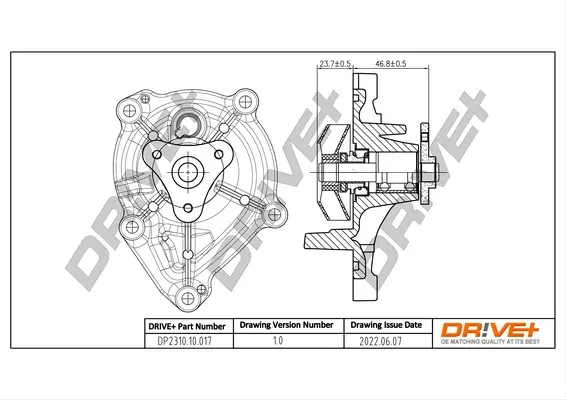 Drive+ Насос охолоджуючої рідини DR!VE+ DP2310.10.017 (фото 1)