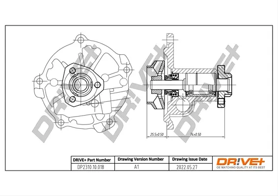 Drive+ Насос охолоджуючої рідини DR!VE+ DP2310.10.018 (фото 1)