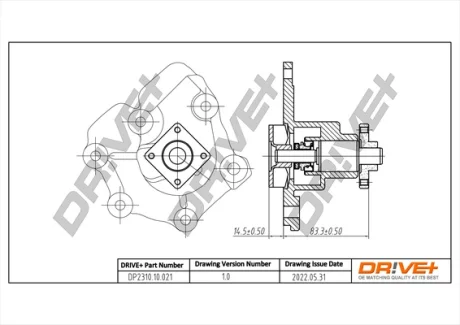 Drive+ Насос охолоджуючої рідини DR!VE+ DP2310.10.021