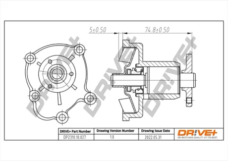 Drive+ Насос охолоджуючої рідини DR!VE+ DP2310.10.027