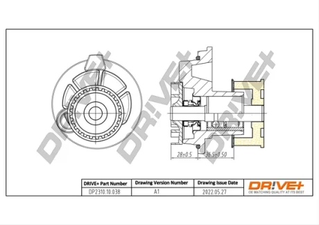 Drive+ Насос охолоджуючої рідини (аналог VKPC 90000 SKF) DR!VE+ DP2310.10.038