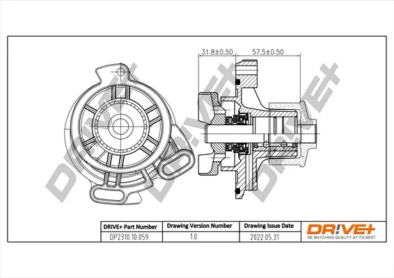 Drive+ Насос охолоджуючої рідини DR!VE+ DP2310.10.059 (фото 1)