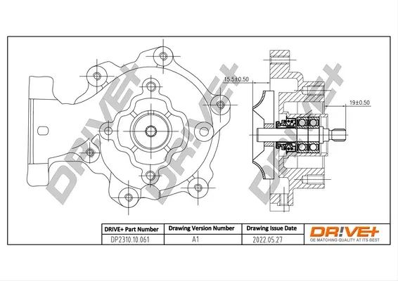 Drive+ Насос охолоджуючої рідини DR!VE+ DP2310.10.061 (фото 1)