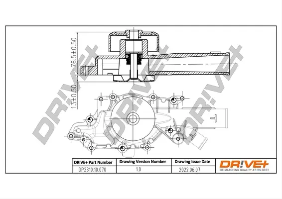 Drive+ Насос охолоджуючої рідини DR!VE+ DP2310.10.070 (фото 1)