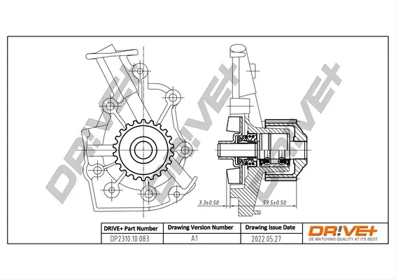 Drive+ Насос охолоджуючої рідини DR!VE+ DP2310.10.083 (фото 1)