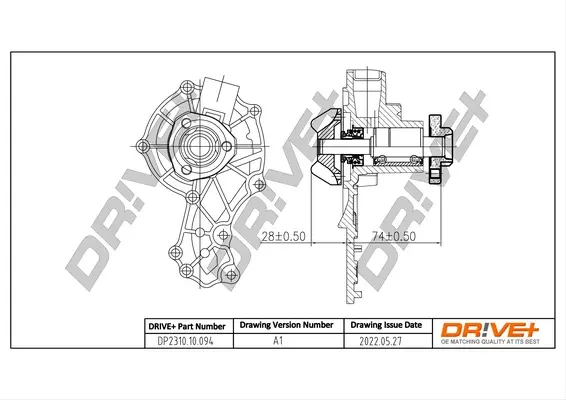 Drive+ Насос охолоджуючої рідини DR!VE+ DP2310.10.094 (фото 1)