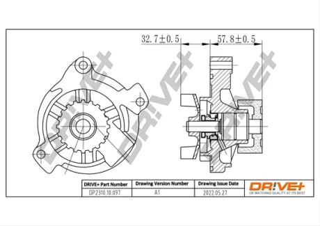 Drive+ Насос охолоджуючої рідини (аналог WP0289 LPR) DR!VE+ DP2310.10.097