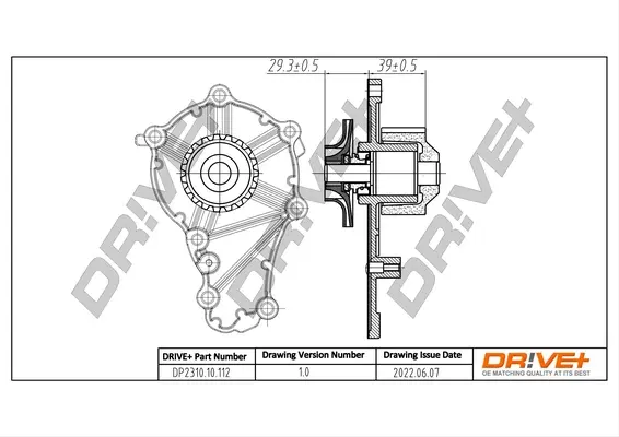 Drive+ Насос охолоджуючої рідини DR!VE+ DP2310.10.112 (фото 1)