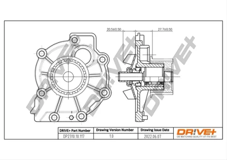 Drive+ Насос охолоджуючої рідини DR!VE+ DP2310.10.117