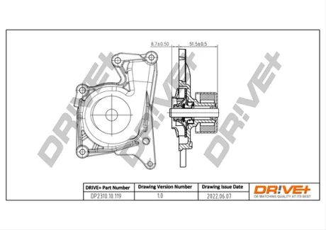 Drive+ Насос охолоджуючої рідини (аналог 8660003373 OE RENAULT) DR!VE+ DP2310.10.119