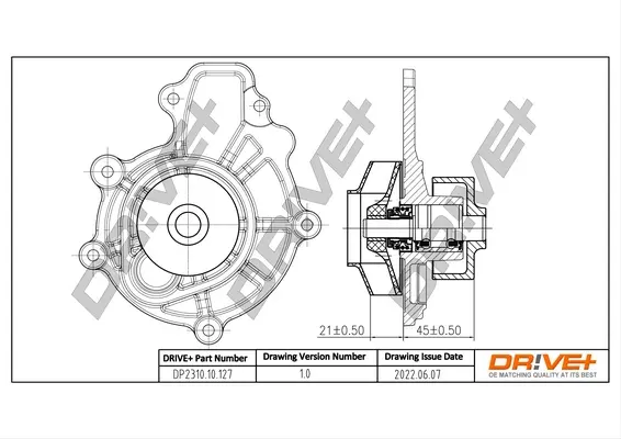 Drive+ Насос охолоджуючої рідини DR!VE+ DP2310.10.127 (фото 1)