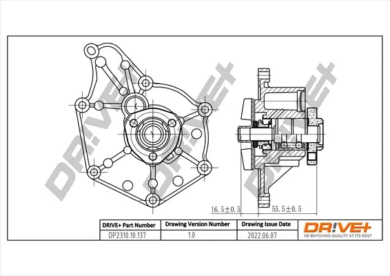 Drive+ Насос охолоджуючої рідини DR!VE+ DP2310.10.137 (фото 1)