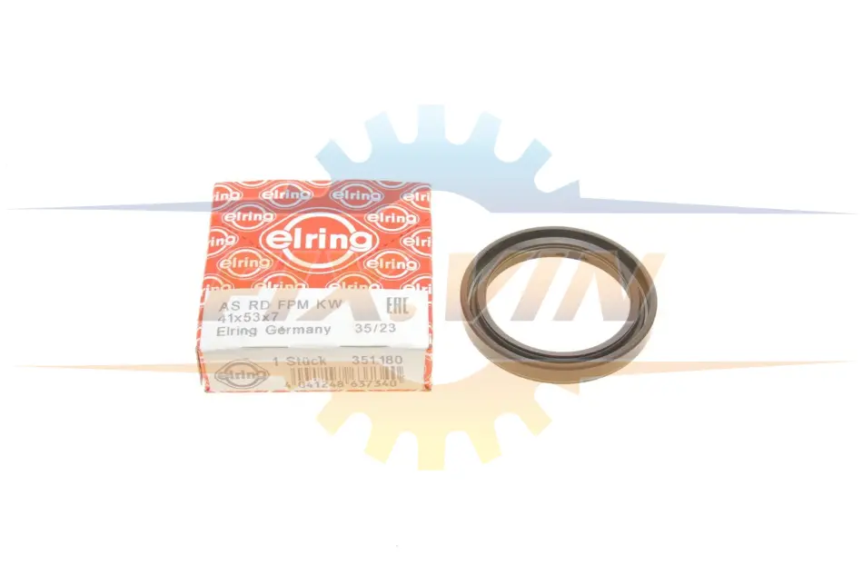 Сальник колінвалу (передній) Hyundai Accent/Elantra/Kia Cee\'d/Sportage 1.1D-1.7D 05- (41x53x7) ELRING 351.180 (фото 1)