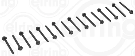 Комплект болтів ГБЦ (компл. на двигун) FORD USA EDGE, EXPEDITION, EXPLORER, F-150, FLEX, MUSTANG, TAURUS, TRANSIT-150, TRANSIT-250, TRANSIT-350 LINCOLN MKS, MKT, MKX 3.3-3.7ALK 09.06- ELRING 755570