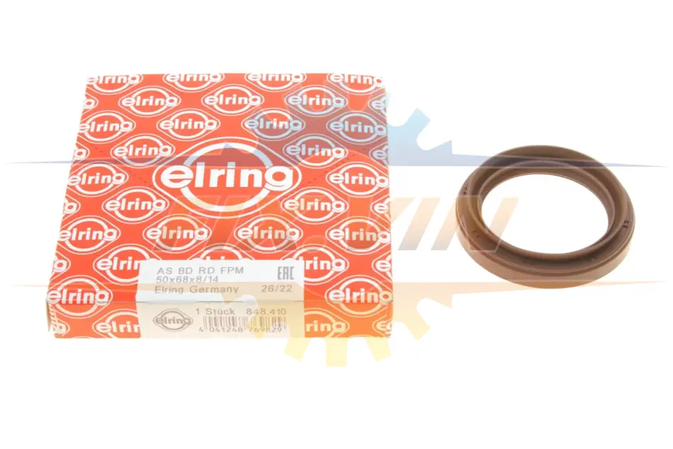Уплотнение вала, коленчатый вал TOYOTA 2,5/2,8/3,0 TD 50*68*14 FPM (пр-во Elring) ELRING 848.410 (фото 1)