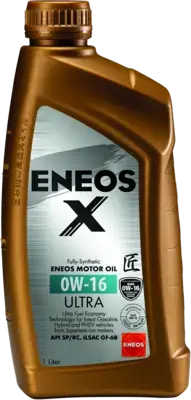 Масло ДВС 0W-16 ENEOS X ULTRA API SN/SN Plus, ILSAC GF-6B, 1л, синт. Eneos EU0020401N (фото 1)