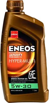 Масло ДВС 5W-30 ENEOS HYPER MULTI RN0700, ACEA A5/B5, 1л, синт. Eneos EU0033401N (фото 1)