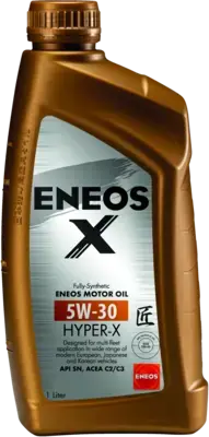 Масло ДВС 5W-30 ENEOS HYPER-X API SN, ACEA C2/C3, 1л, синт. Eneos EU0039401N (фото 1)