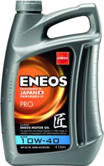 Масло ДВС 10W-40 ENEOS PRO API SL/CF, ACEA A3/B4, 4л, п/синт. Eneos EU0040301N