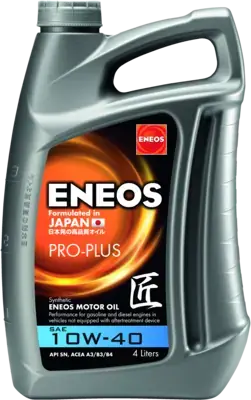 Масло ДВС 10W-40 ENEOS PRO-PLUS API SN, ACEA A3/B4, 4л, синт. Eneos EU0041301N (фото 1)
