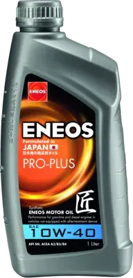 Масло ДВС 10W-40 ENEOS PRO-PLUS API SN, ACEA A3/B4, 1л, синт. Eneos EU0041401N (фото 1)